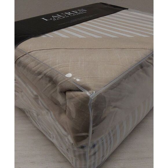 Ralph Lauren HEATH STRIPE Hemp 100% Cotton King Duvet Cover Set Bedding - Picture 5 of 11